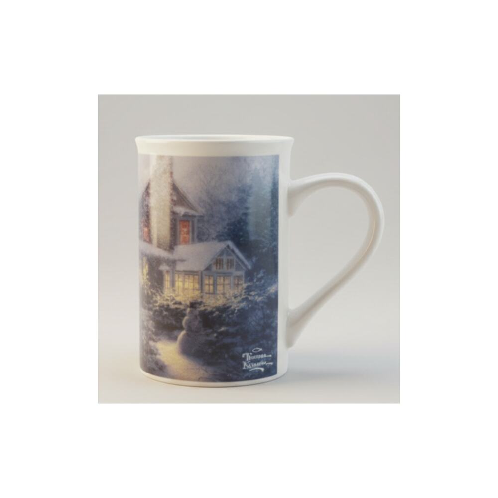 Vintage 1993 Thomas Kinkade Victorian Christmas Coffee Mug Holiday Village